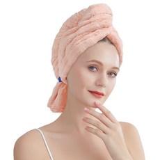 아싸레 극세사 드라이 헤어타올, 핑크, 1개