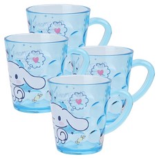 LiLFANT 三麗鷗角色 透明圓點漱口杯, 大耳狗喜拿, 4個