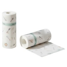 루미쉘 다회용 부직포 행주 롤형 25 x 25 cm 50p x 2종 랜덤발송 세트, 1세트