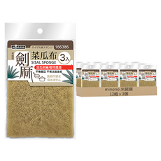 minono 米諾諾 劍麻菜瓜布組 13.5 x 9 x 0.5cm, 3個, 12組