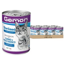 Gemon 啟蒙 義大利啟蒙主食貓罐, 24個, 415g, 鮪魚 + 深海魚