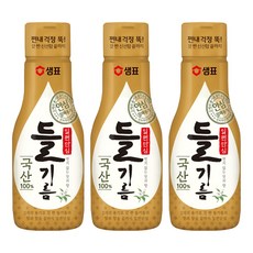 샘표 일편단심 국산 들기름, 200ml, 3개