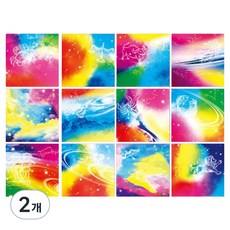 妙喵咪 五色星光雙面色紙 300張 + 收納盒組 彩色星座 MMM4075, 2個, 12色