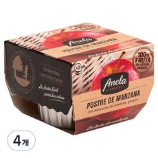 아넬라 생과일 프리미엄 디저트 과일퓨레 2p, 사과, 200g, 4개