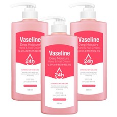 시투와이 바세린 24h 딥 모이스춰 핸드앤네일 크림, 500ml, 3개