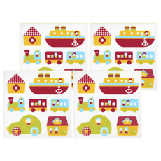 SANKO Okudake Kyuchaku 馬桶消臭貼,可愛卡通圖案, 4入, 30g