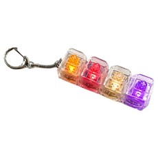 하이제이비 LED 컬러풀 고급형 키캡 키링, 1개, 혼합색상