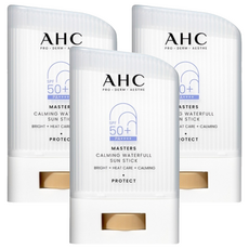 AHC 마스터즈 카밍 워터풀 선스틱 SPF50+ PA++++, 22g, 3개