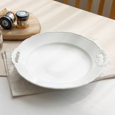 체스키포슬란 프라하화이트 핸들케익 플레이트, 1개