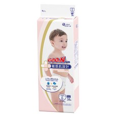 GOO.N 大王 日本境內版 敏感肌設計黏貼型尿布 12~20kg, XL, 38片