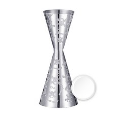 KALDIN 雙面家用調酒雞尾酒量酒器 30/60ml + 泡泡清潔劑套組, 1套, 銀色骷髏