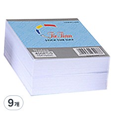 블루마토 백색 메모 패드 B2 3908 + 랩핑포장, 백색 무지, 9개