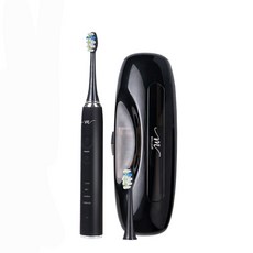 MOLIJIA 魔力家 感應充電式電動牙刷UV滅菌旅行組，37,800次高速震盪，四種潔牙模式, M184, 黑銀, 1組