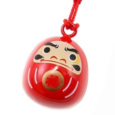日本 達摩 水琴鈴 根付 吊飾, 1入, 紅色