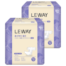 Mirae Well life 男女通用 Le-way 強力魔鬼氈成人紙尿褲, 10入, 大號, 2個