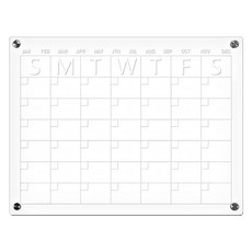 留言板冰箱貼 - 亞克力材質 磁鐵吸附, 白色