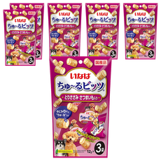 INABA 稻葉 啾嚕肉泥小塊 36g, 雞肉+紅薯, 6袋