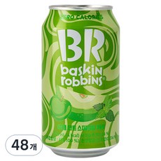 배스킨라빈스 애플 민트 스파클링 제로, 350ml, 48개