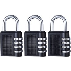 DADA 4碼密碼鎖 L號 黑色, 3個