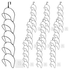 Jmeal 帽子壁掛掛勾組, 黑色, 10套
