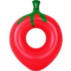 SUNNYWATER 造型充氣泳圈 草莓款, 1個