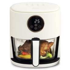 BRUnO 數位玻璃氣炸鍋 3.8L, 米色, AFG-2413D