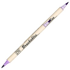 【Kuretake 日本吳竹】ZIG 雙色軟筆刷麥克筆 風信子 (MS-7700-081), 2支