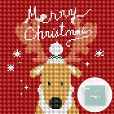 ARTJOY DIY 鑽石畫套組 畫布款 25 x 25 cm, 聖誕老人魯道夫, 1套