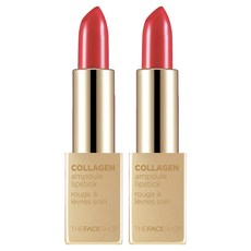 THE FACE SHOP 菲詩小舖 膠原蛋白安瓶口紅, 14 摩洛哥玫瑰, 3.5g, 2個