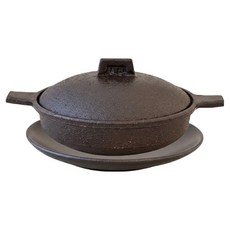 長谷園 多功能日式陶鍋 黑色, 1個, 200mm