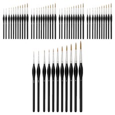 Mungudam 多用途美術畫筆 線條細毛筆 11件組 黑色, 5套, 17.5~19.4cm