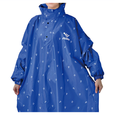 JUMP 將門 側穿升級版套頭風雨衣, 專利側穿設計, 隱藏式收納雨帽, 高標準耐水壓布料, 4XL, 天空藍