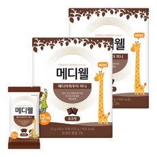 Mediwell 綜合維他命含鈣鋅粉包 巧克力口味 10包入, 210g, 2盒