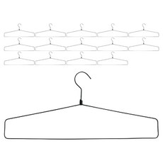 Nature Living 堅固耐用棉被整理寬版衣架, 黑色, 15個