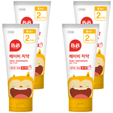 B&B 嬰兒嬰兒牙膏加凝膠草莓口味, 40g, 4個