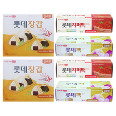 Lotte Life 拉鍊袋中號 30 片 + 衛生包 經濟型中號 100 片 + 衛生手套實質性 50 片, 1組, 2組