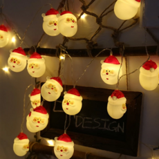 半島良品 聖誕佈置燈串 3m, 聖誕老人 紅色 + 白色, 1個