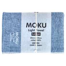 MOKU 浴巾 120 x 60cm 深藍色 - 日本製造純棉快乾, 1條