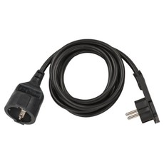 브레넨스툴 플랫플러그 연장선 1구, 2m, 블랙, 1개