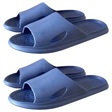沐光系列 一體成型輕巧拖鞋, 藍色, 2雙