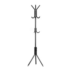 12勾衣帽架 金屬材質, 161 x 46cm, 黑色款
