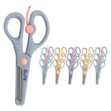 Bluemato 兒童粉彩安全剪刀 SCS006 8p 套裝, 隨機出貨, 2套