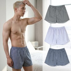 레노마 남성용 순면 버티컬 트렁크 3종 세트
