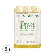 Pampas 竹製3層衛生紙, 27m, 30捲, 5個
