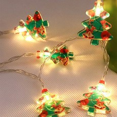 電池款 景觀 聖誕佈置燈串, 3米20顆燈, 彩色聖誕樹, 1個