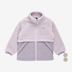 New Balance 兒童戶外撞色羊羔絨拉鍊T恤