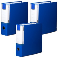 Heemang 希望文件3孔D環合紙活頁夾, 藍色, 3個