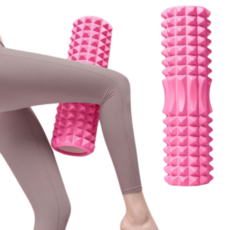 EVA材質按摩瑜珈滾筒 月牙款, 粉色, 1個