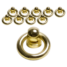 把手世界環形 1孔 家具把手 小 金色, 10個