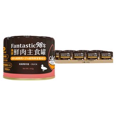 DOG CAT STAR 汪喵星球 全齡貓 98%無膠鮮肉主食罐, 低敏鴨肉, 165g, 12罐